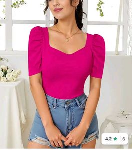 Hot Pink Puff Sleeve Top