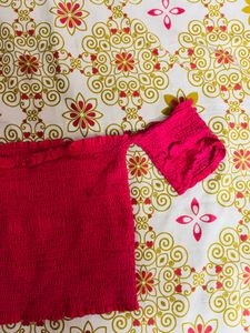 Chic Off-Shoulder Smocked Top
