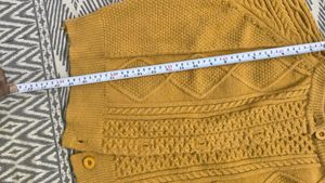 Cozy Mustard Cable Knit Sweater