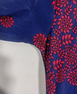 Navy Blue Printed Dress (Women)