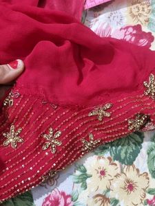 ❌️FREE DELIVERY ❌️Elegant Red Embroidered Kurta
