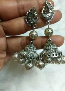 Light Weight Oxidised Earrings