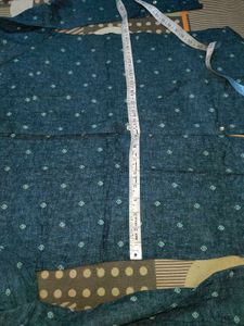 Blue Printed Casual Shirt