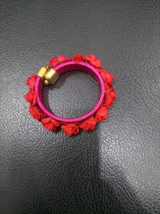 Red Floral Bangle