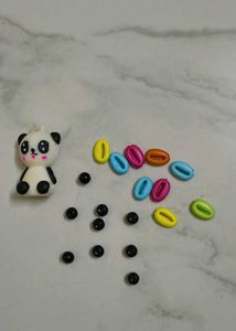 Cute Panda Charm &amp; Beads Crafting Lot