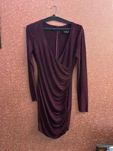 Women's Ruched Wrap Dress