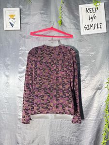 Next Geometric Print Long Sleeve Top