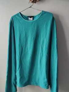 Teal Long Sleeve Fleece Top