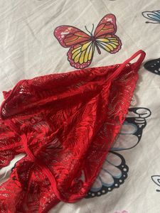 Red Lace Bodysuit