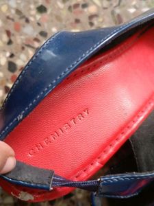 Chic Blue Peep-Toe Slingback Flats