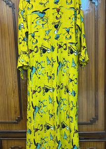 Yellow Printed Dress