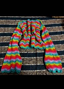 crochet multicoloured crop top