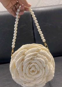 Crocheted Rose Handbag