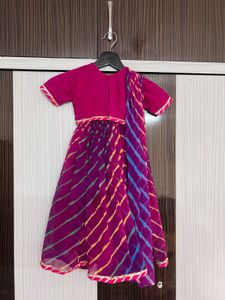 pure georgette Purple Leheriya Lehenga Ch