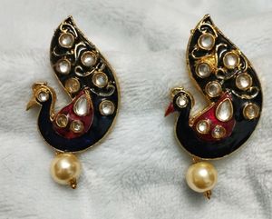 🆕Beautiful kundanjewelry.         peacock design,  jaipurjewelry, kundanjewelry ,  beads, necklace, peacockjewelry, earrings, chain, forever21, beauty, women, choker,