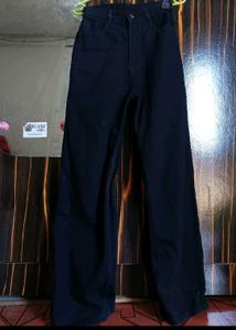 Black Wide Leg Denim Jeans