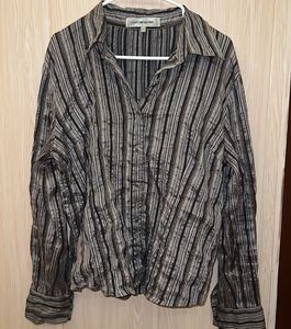 Striped Long Sleeve Button-Up Shirt