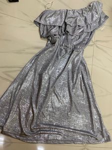 Sparkly Off-the-Shoulder Maxi Dress