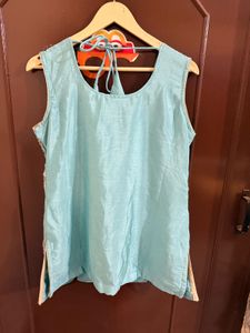 Turquoise Blue Embellished Festive Suit Set