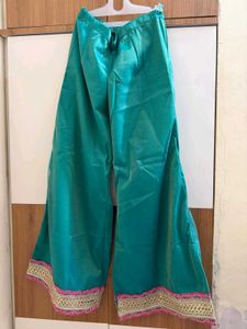 navratri green sharara plazzo