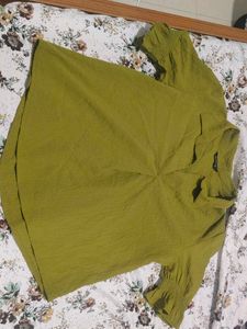 Olive Green Textured Top