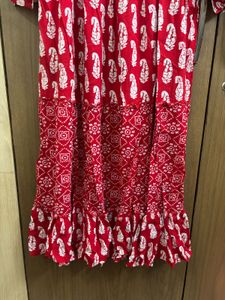 Red Anarkali Kurta Only