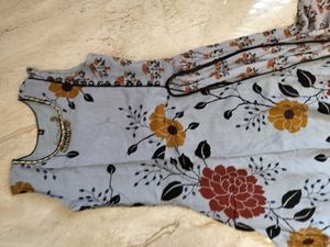 Beautiful handmade Floral Print Anarkali Kurta