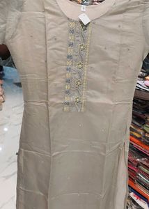 Elegant Women's Ethnic  chanderi silk Kurta