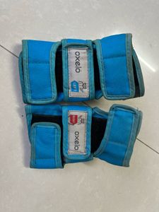 Oxelo Blue Wrist Elbow Knee Guards