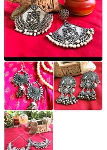 Combo Of Extremely Gorgeous 4 Oxidised Earrings