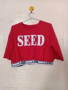 Coral SEED Crop Top