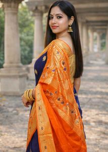 Neelkanthi Rajshree Semi Khaddi Georgette Saree