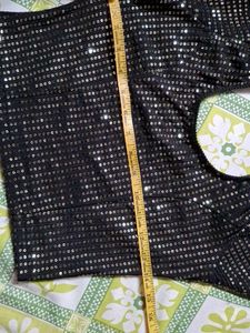 Sparkling Sequin Black Blouse