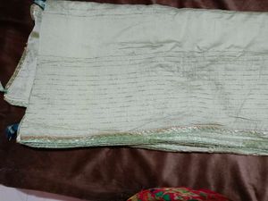 Mint Green Saree with Silver Details