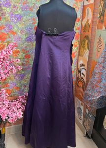 Elegant Strapless Purple Gown plus size