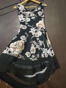 Off Shoulder Cute Flower Print Dress