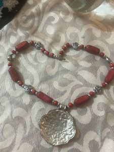 Elegant Red Beaded Necklace