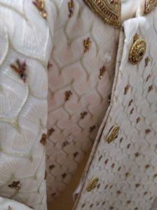 Men's Sherwani Kurta with Gold Embroidery