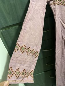 Elegant hand Embroidered Kurta with glass wor