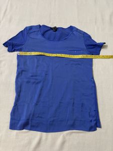 Mango Royal Blue Short Sleeve Top