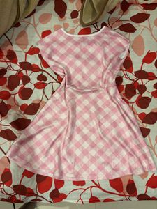Pink Gingham Peter Pan Collar Dress