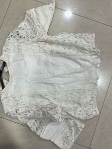 Elegant White Lace Crop Top