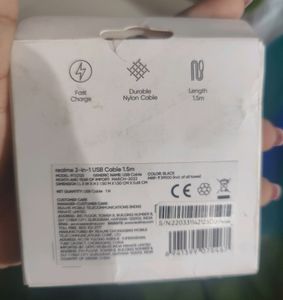 Realme 2-in-oneUSB Cable. 1.5M . QC(3.0/2.0)