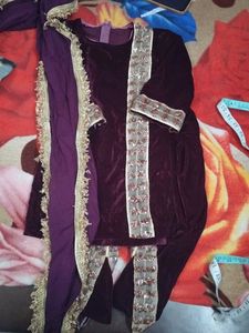Elegant Velvet Kurta Set
