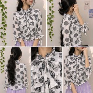 Ruffled Polka Dot Top
