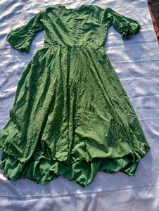 Green Printed Maxi kurta