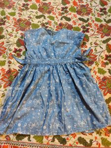 Cute Denim-Look Girls' Dress