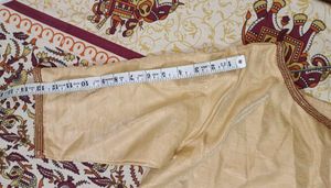 Golden &amp; Maroon Full Partywear Ethnic Gown (44")