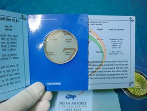 100 Rupees Indian Airforce UNC Set Coin, Silver