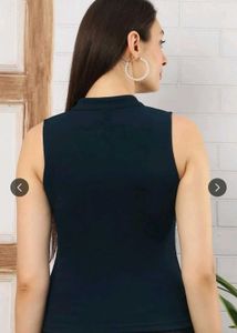 collar crepe top